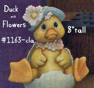 Duck - Flowered Hat sitting