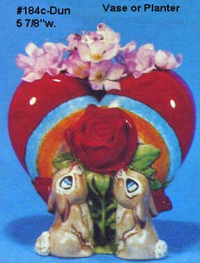 Vase  Bunny with rose
