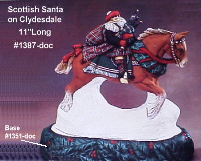 Santa-Horse Scottish on Clydesdale #1387-Doc
