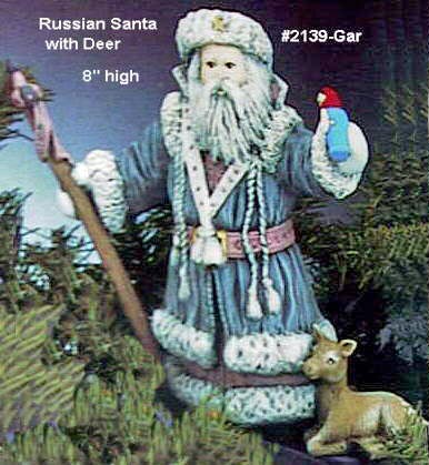 Santa - Russian with deer #2139-Gar