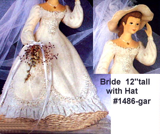 Bride Doll with Ruffles and Hat